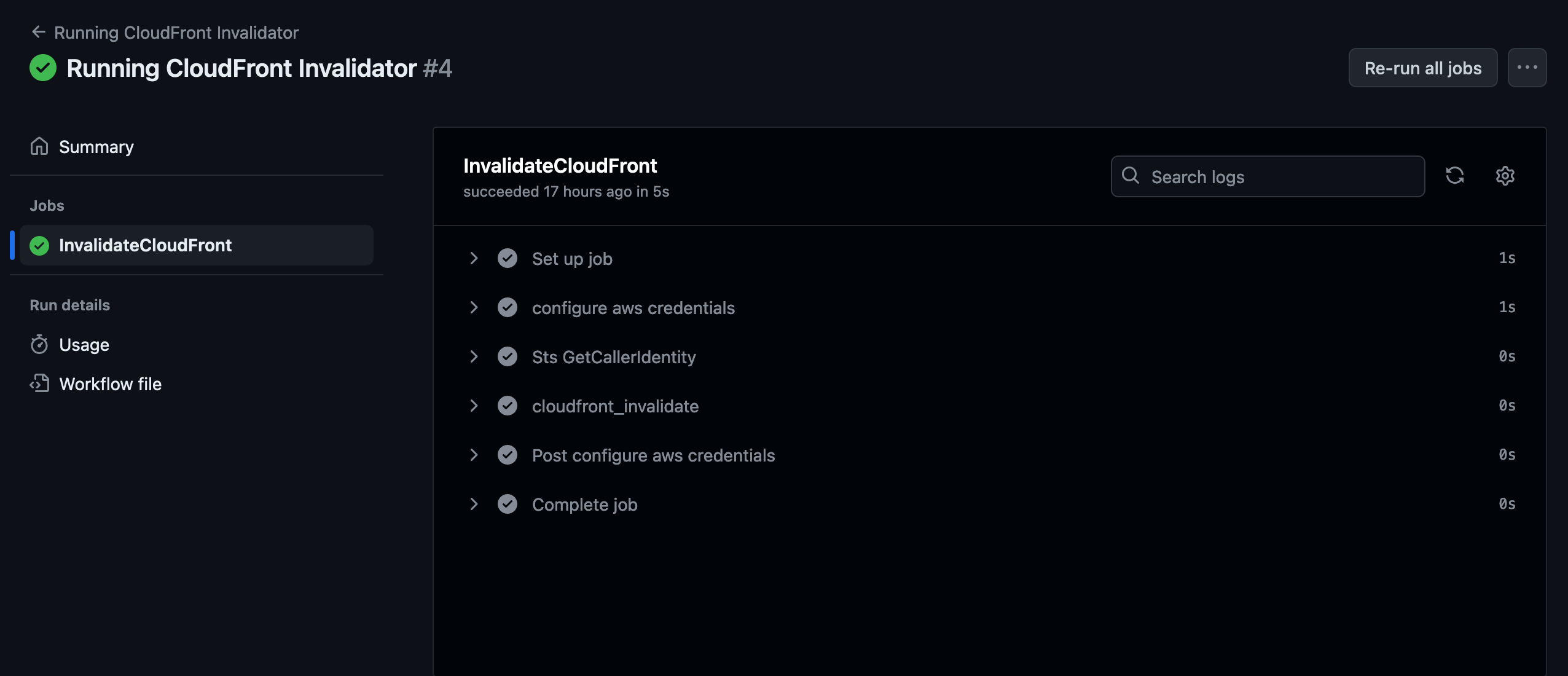 CloudFront Invalidator Workflow