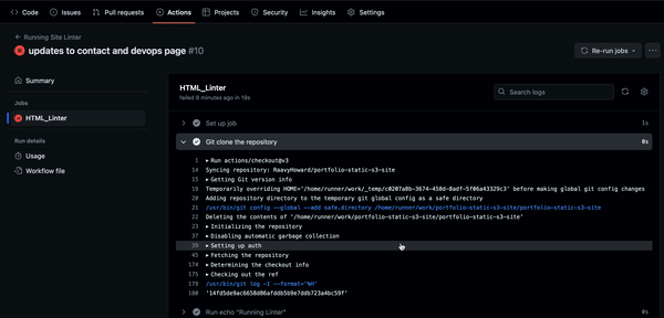 HTML Linter Workflow